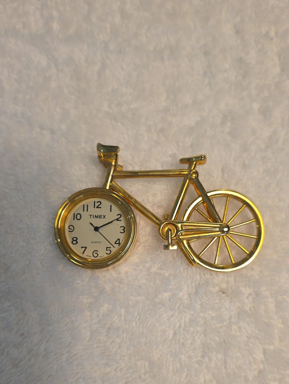 Timex Gold Bicycle Clock Accent
